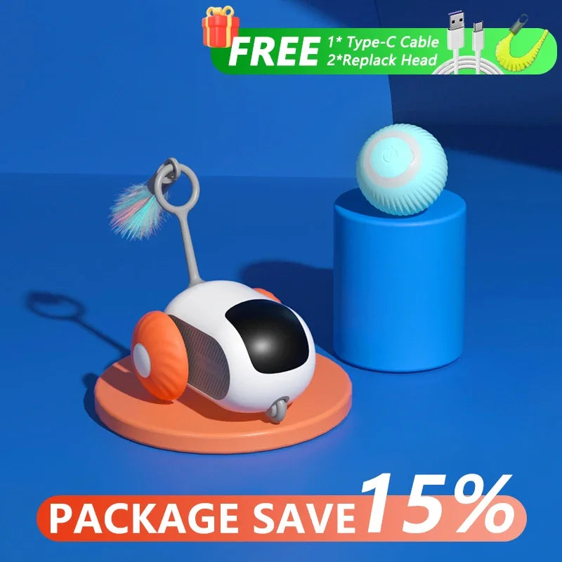 Interactive Cat Toy Car - Automatic Rolling Remote Control Ball for Indoor Cats - ZOOMNSTORE