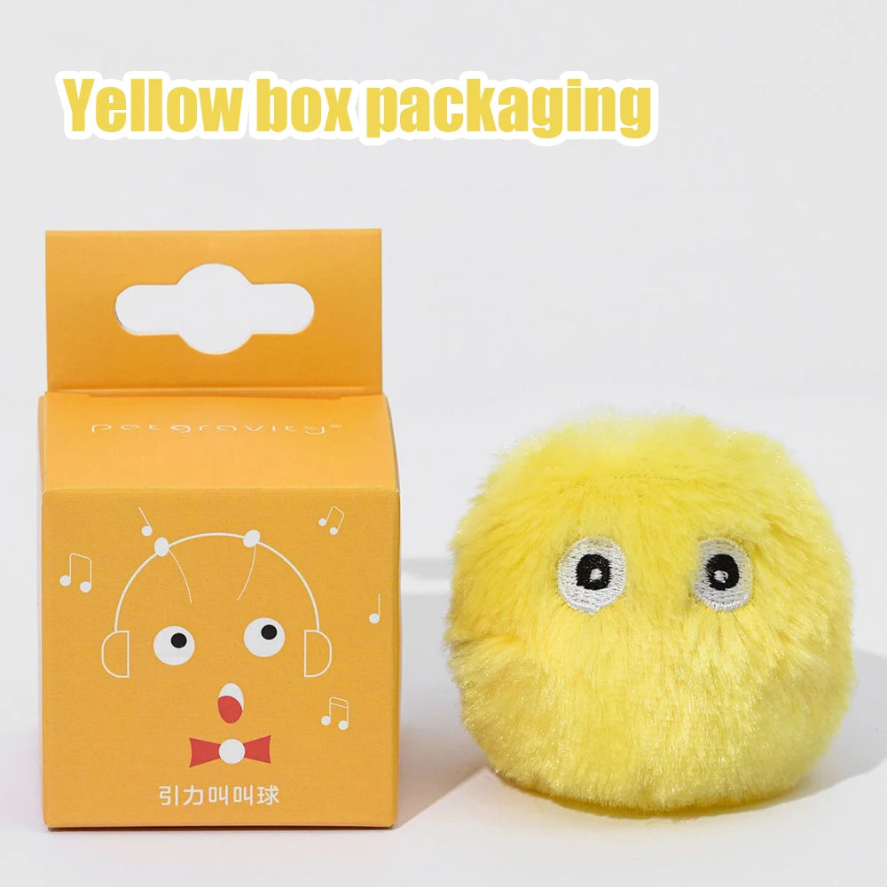 Interactive Cat Toy - Electric Plush Catnip Squeak Ball for Kitten Training - ZOOMNSTORE