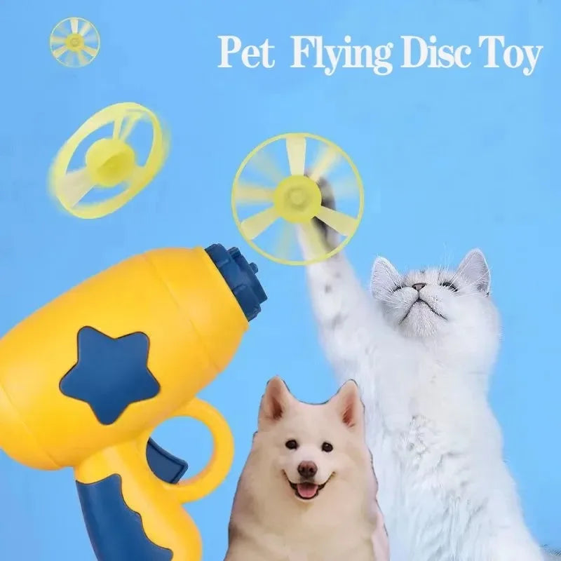 Interactive Cat Toy - Funny Mini Flying Disc Launcher for Kittens - ZOOMNSTORE