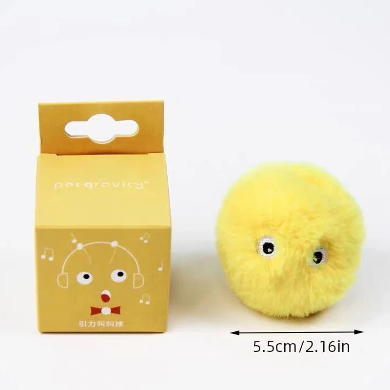 Interactive Cat Toy - Plush Electric Catnip Squeak Ball - ZOOMNSTORE