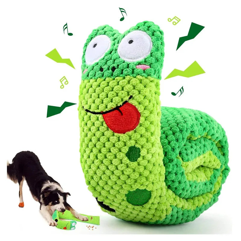 Interactive Dog Puzzle Feeder - Indestructible Plush Squeaky Toy for Puppies - ZOOMNSTORE