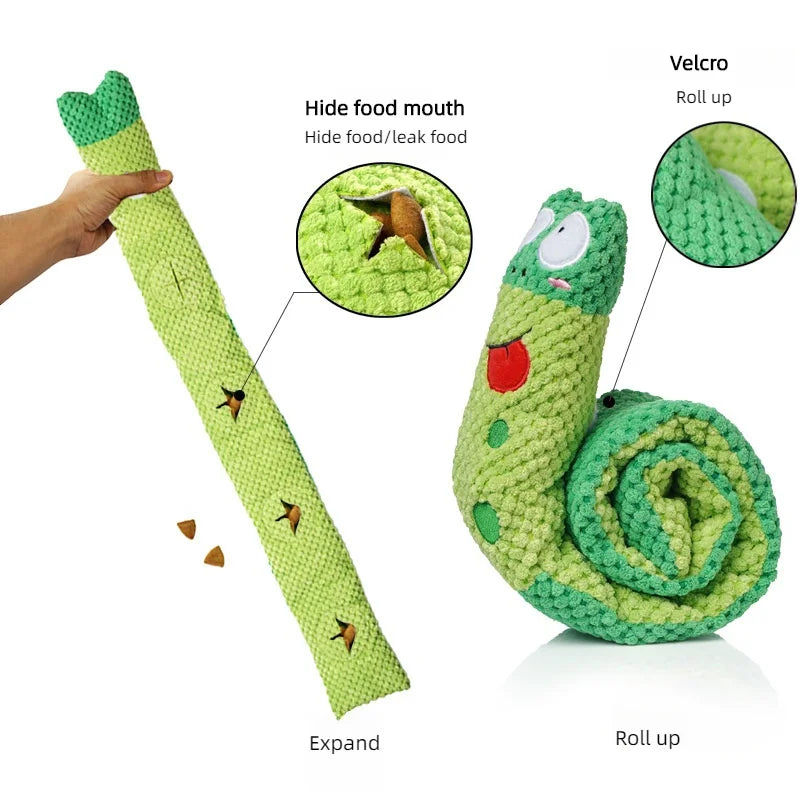Interactive Dog Puzzle Feeder - Indestructible Plush Squeaky Toy for Puppies - ZOOMNSTORE