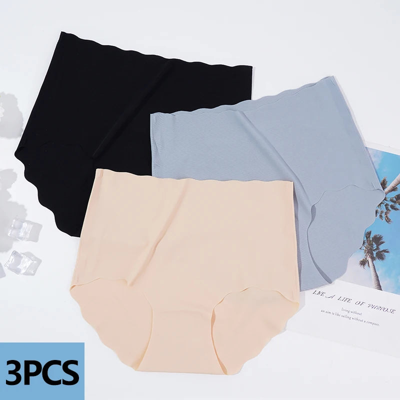 Invisible Seamless Panties - 3 Pack Ultra-Thin High Rise Briefs - ZOOMNSTORE
