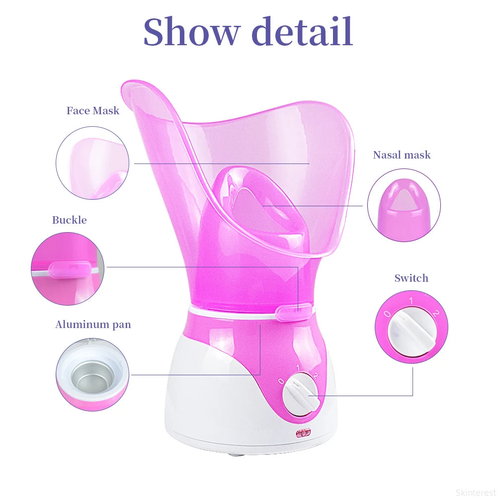 Ionic Facial Steamer - Hot Mist Pore Cleaner Skin Moisturizer - ZOOMNSTORE