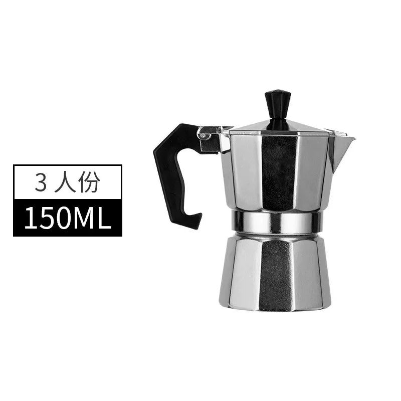 Italian Mocha Coffee Pot - Portable Aluminum Octagonal Coffee Tea Maker - ZOOMNSTORE