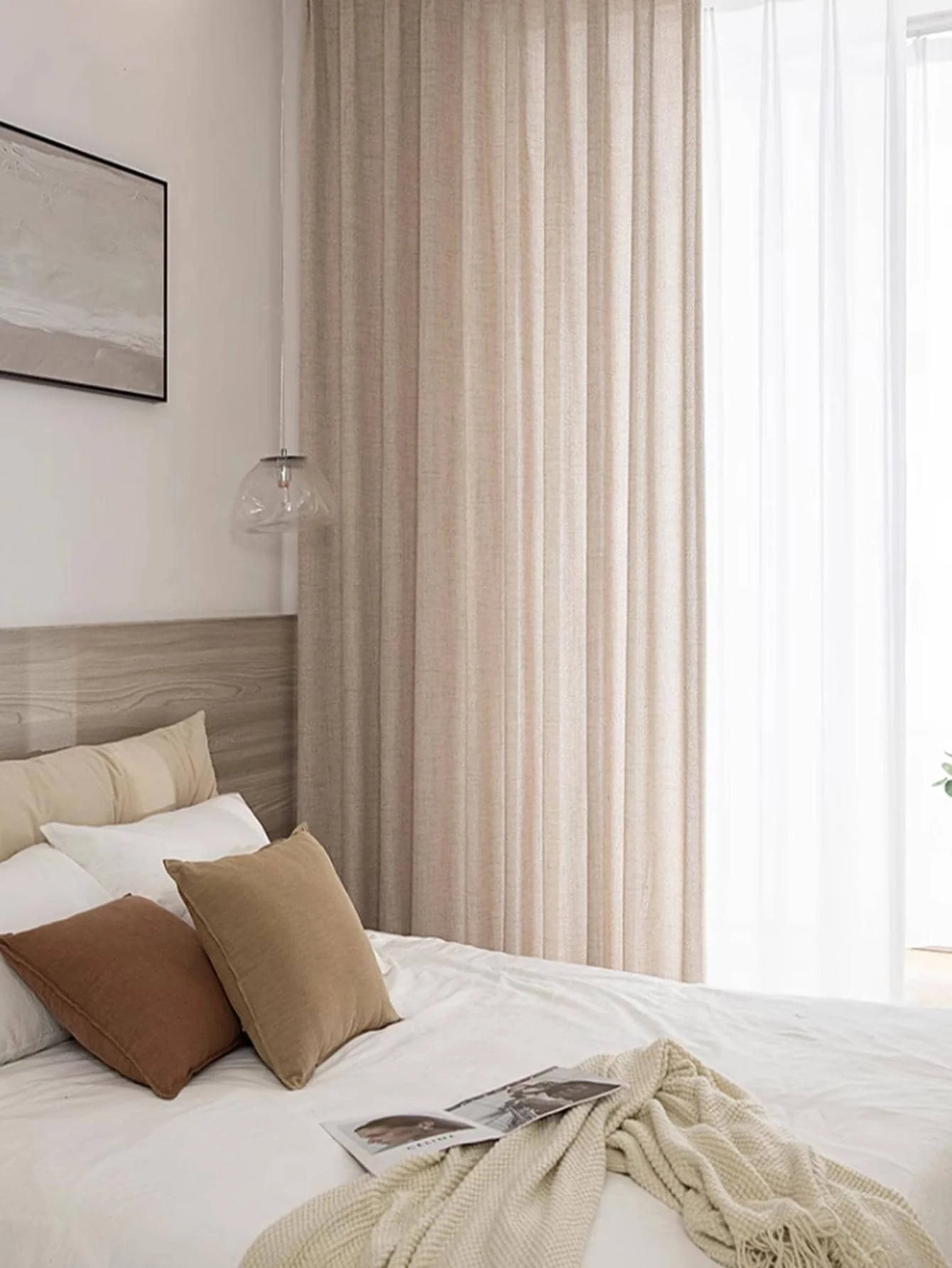 Japanese style thickened cotton and linen semi shading curtains for bedrooms, living rooms, and curtains - ZOOMNSTORE