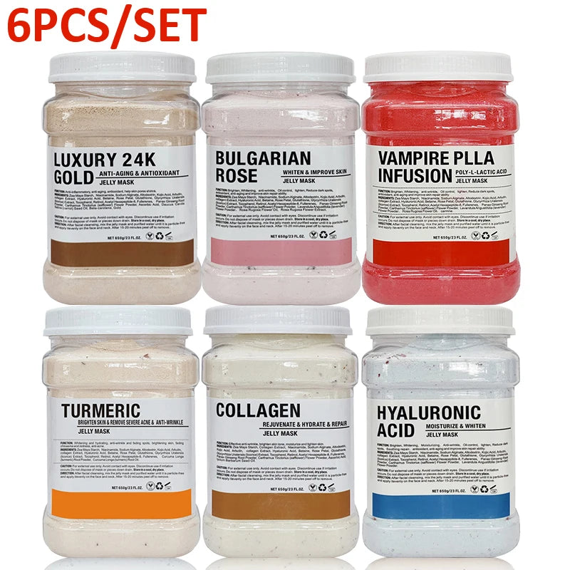 Jelly Mask Powder 6PCS - Professional Facial Skin Care for Beauty Salons - ZOOMNSTORE
