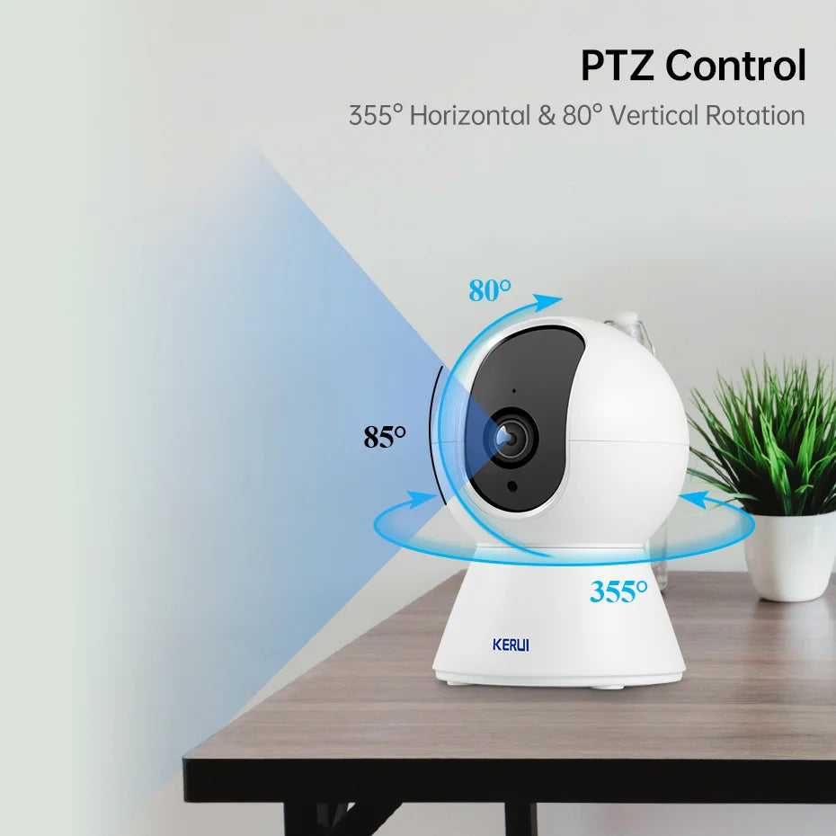 KERUI 5MP 4K WiFi IP Camera - Indoor Wireless Security Camera with AI Human Detection and Auto Tracking - ZOOMNSTORE