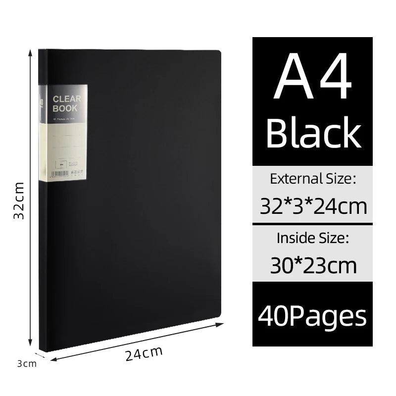 KOBEST Multi-Layer A4 Transparent Folder - 20304060 Pages Office Supplies - ZOOMNSTORE