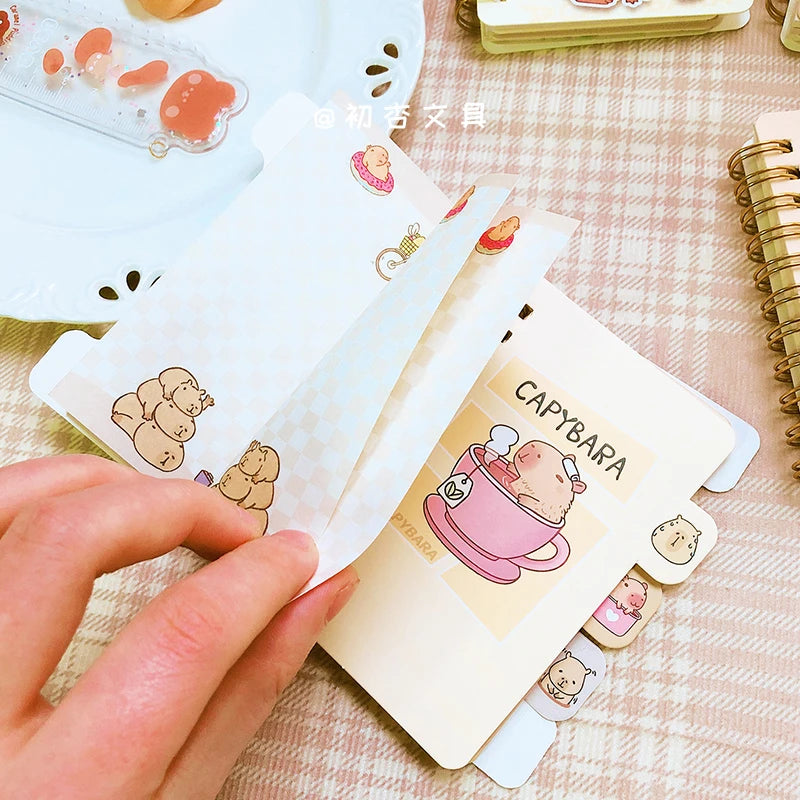 Kawaii Capybara Notebook - Aesthetic Memo Pad Scratch Paper Journal - ZOOMNSTORE