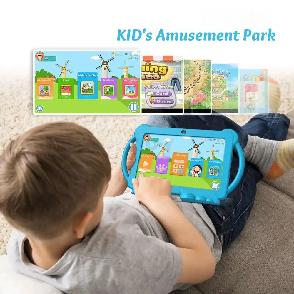 Kids 7-Inch Tablet - 5G WiFi Cartoon Case 4GB RAM 64GB ROM Educational PC - ZOOMNSTORE