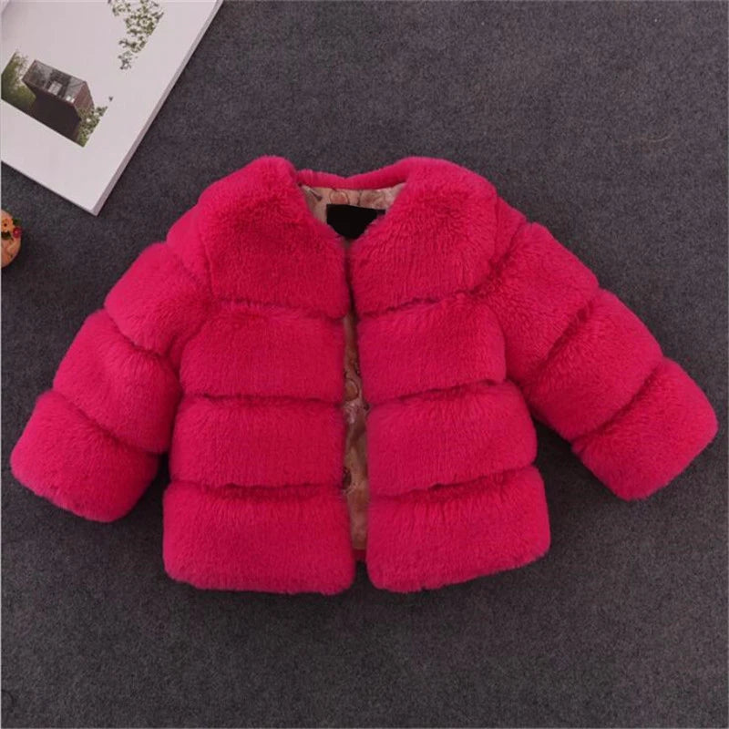 Kids Fur Jacket - Warm Children Winter Coat | Boys Faux Fur Outerwear - ZOOMNSTORE