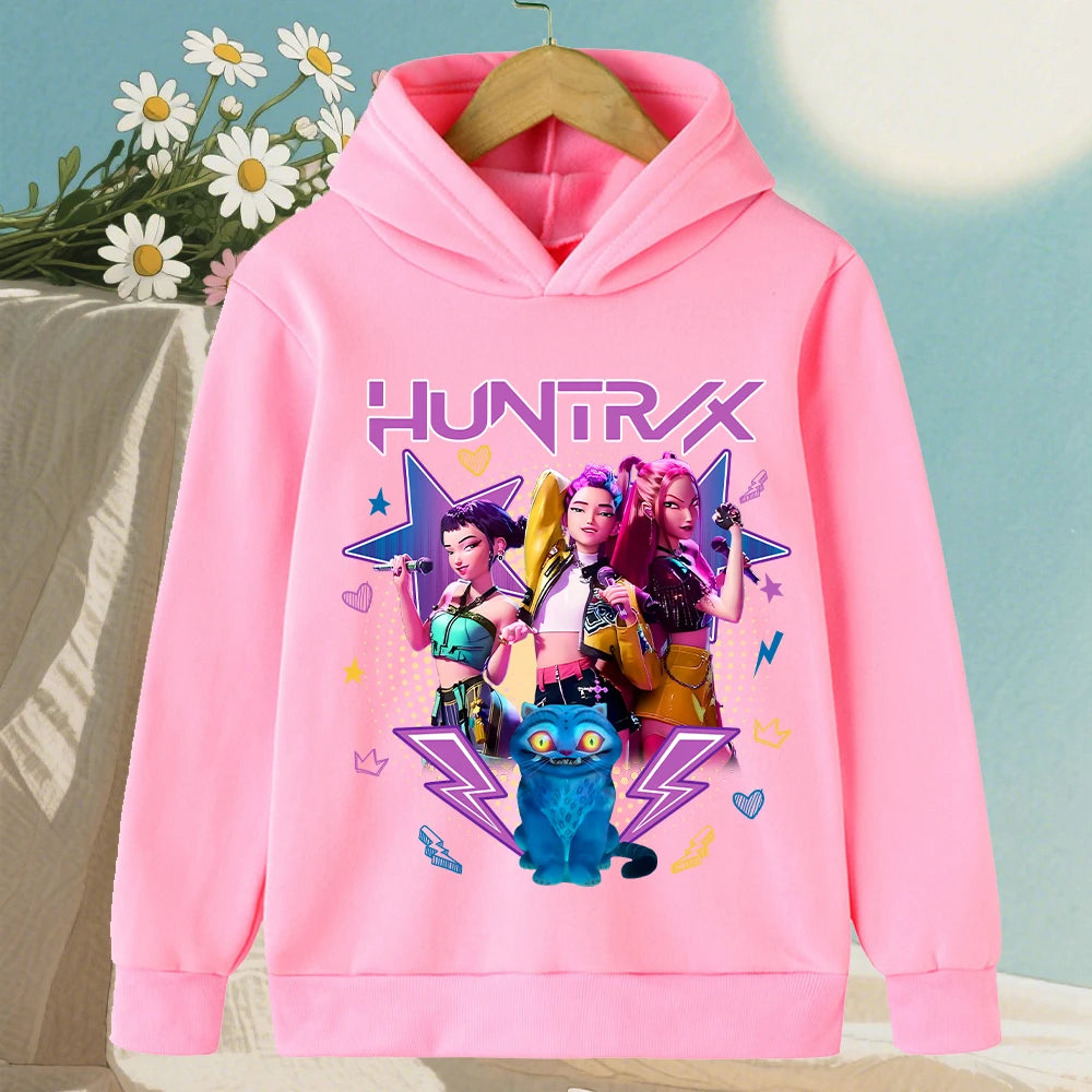 KPop Devil Hunter Hoodies - Trendy Warm Sweaters for Boys and Girls - ZOOMNSTORE