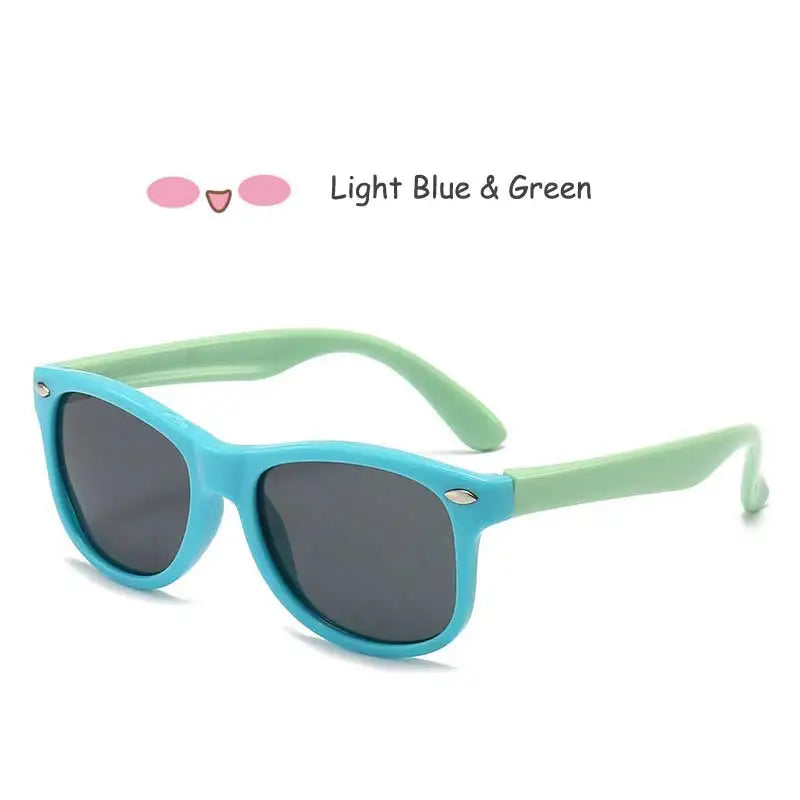 Kids Polarized Sunglasses - Classic Designer Eyeglasses with Flexible TR90 Frame - ZOOMNSTORE