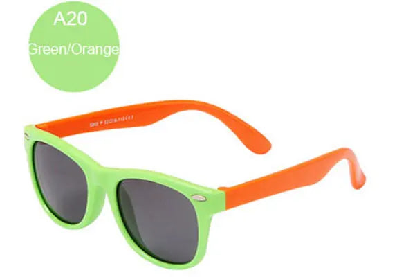 Kids Polarized Sunglasses - Classic Designer Eyeglasses with Flexible TR90 Frame - ZOOMNSTORE