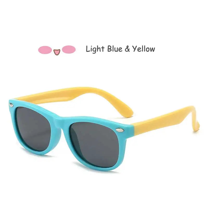 Kids Polarized Sunglasses - Classic Designer Eyeglasses with Flexible TR90 Frame - ZOOMNSTORE