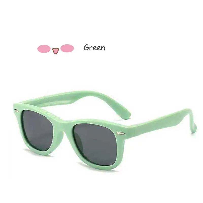 Kids Polarized Sunglasses - Classic Designer Eyeglasses with Flexible TR90 Frame - ZOOMNSTORE