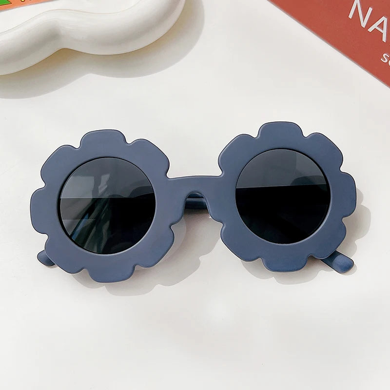 New Kids Sunglasses Children Round Flower Sunglasses Girls Boys Baby Sport Shades Glasses UV400 Outdoor Sun Protection Eyewear - ZOOMNSTORE