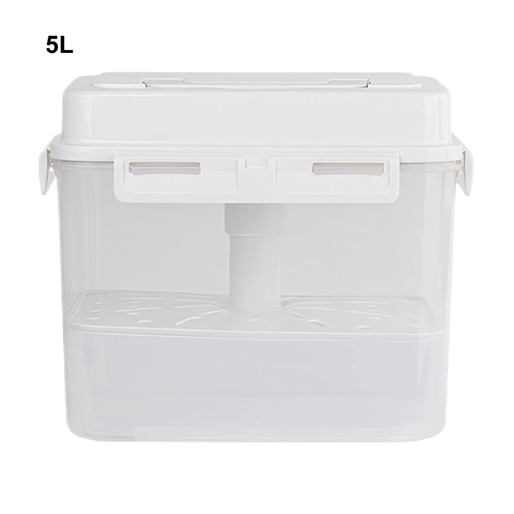 Kimchi Fermentation Container - 4/5L Leakproof Pickle Storage Jar with Detachable Press Plate - ZOOMNSTORE