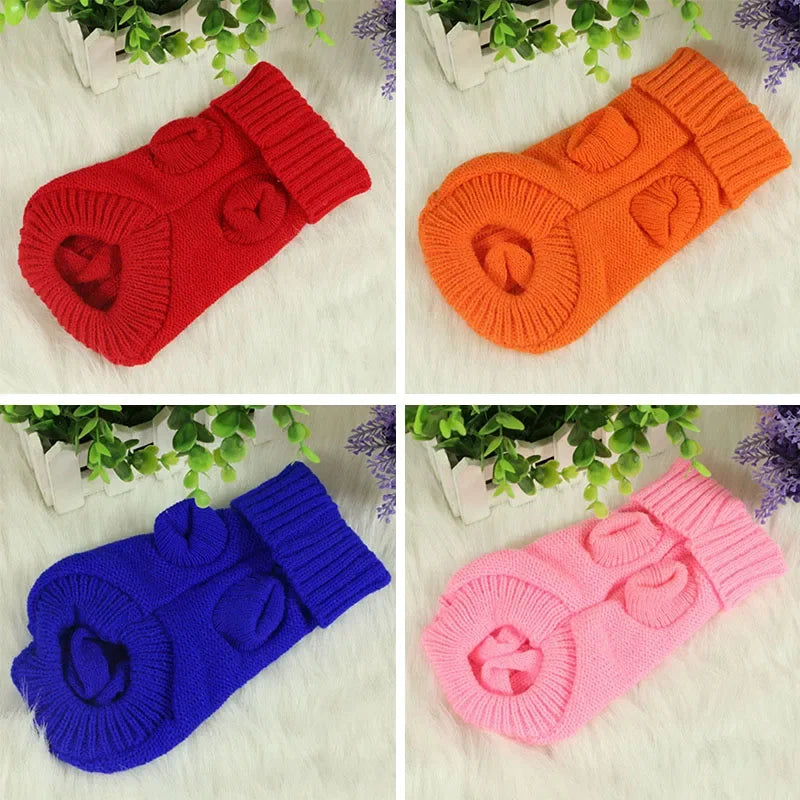 Knitted Dog Sweater - Winter Clothes for Small Medium Dogs Chihuahua Yorkshire - ZOOMNSTORE