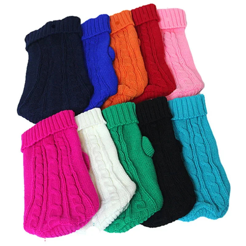 Knitted Dog Sweater - Winter Clothes for Small Medium Dogs Chihuahua Yorkshire - ZOOMNSTORE