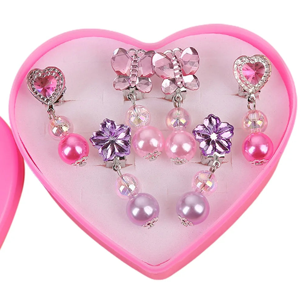 Korean Style Kids Ear Clips - Cute Cartoon Animal No-Piercing Earrings for Girls - ZOOMNSTORE