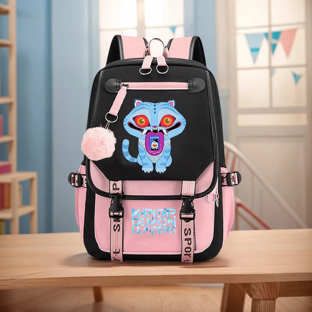 KPop Demon Hunters School Backpack - Stylish Outdoor Bag for Students - ZOOMNSTORE