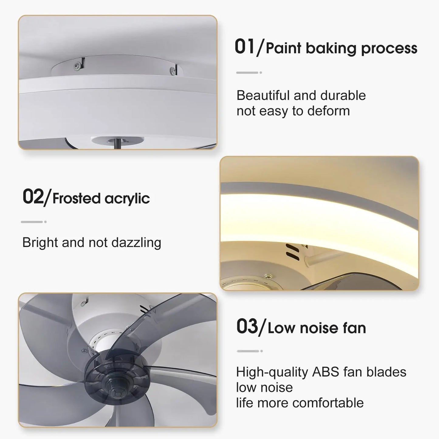 LED Ceiling Fan Light with Remote - Dimmable Chandelier Fan for Living Room and Bedroom - ZOOMNSTORE