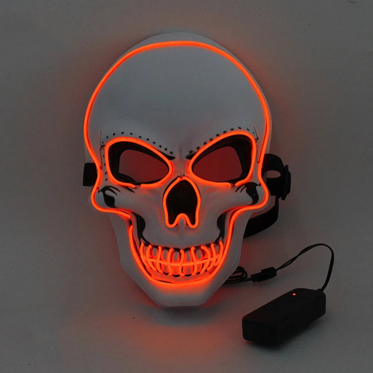 Halloween Horror Skull Mask LED Cold Light Mask LED Halloween Mask Cosplay Mask Halloween Party Decoration Luminous Skull Masks - ZOOMNSTORE