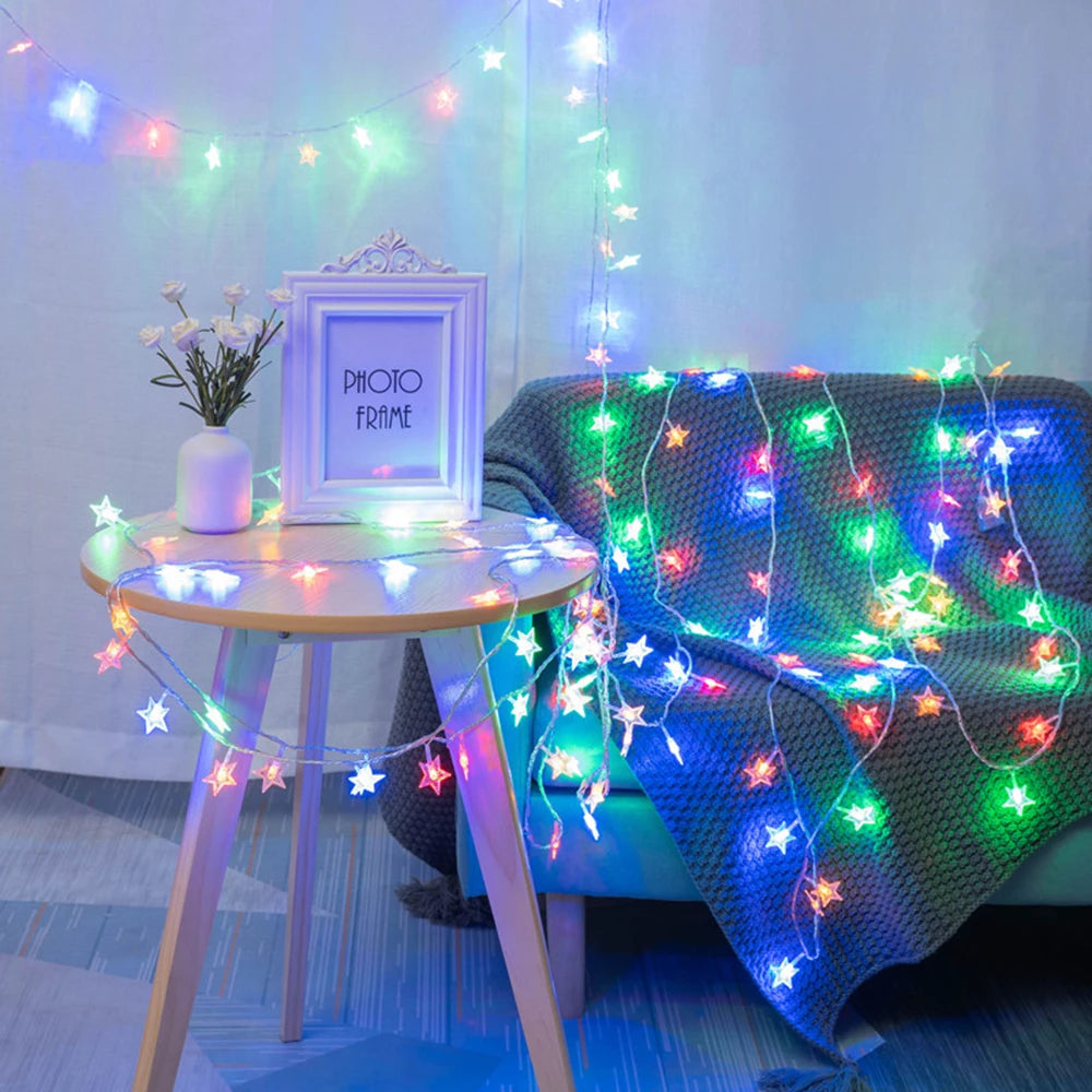 LED String Lights - Outdoor Star Fairy Lights for Party Wedding Garden Christmas Decor - ZOOMNSTORE