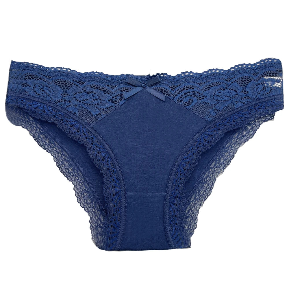 Lace Cotton Briefs Set - Seamless Womens Panties 5 PCS - ZOOMNSTORE