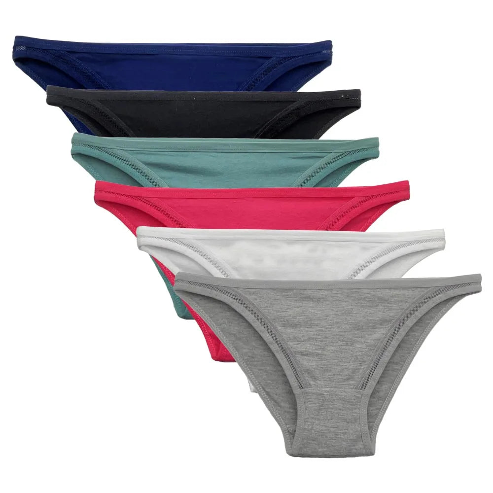 Lace Cotton Briefs Set - Seamless Womens Panties 5 PCS - ZOOMNSTORE