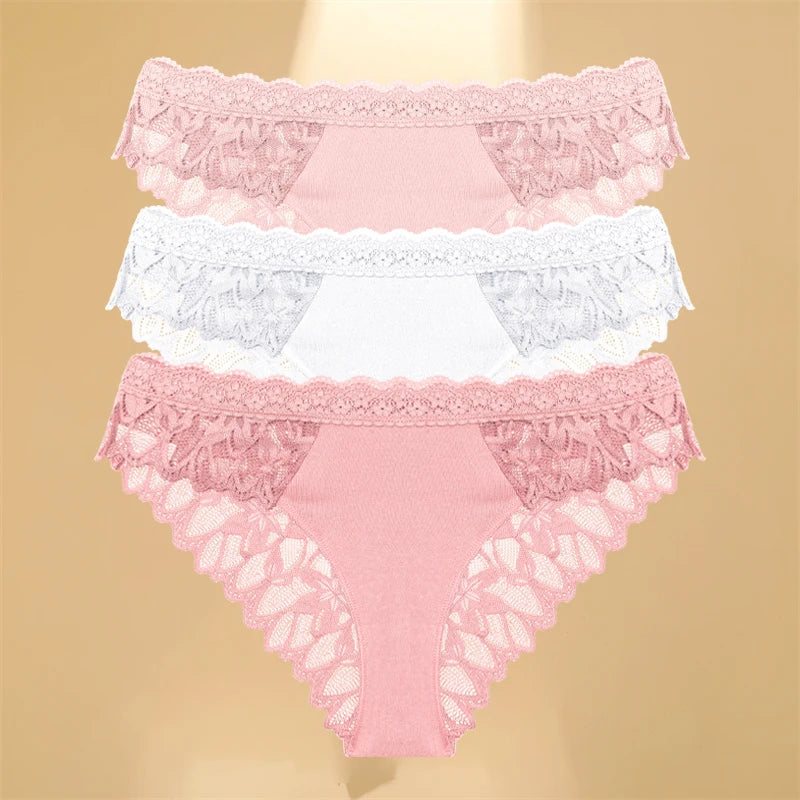 Lace Hollow Out Womens Underwear - Sexy Low-Waist Floral Briefs Breathable Lingerie - ZOOMNSTORE