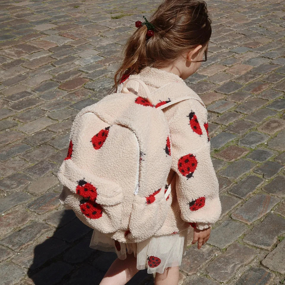 Lambswool Jacket for Baby Girls - Cartoon Outerwear for Kids 1-9Y - ZOOMNSTORE