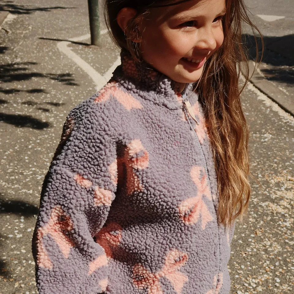 Lambswool Jacket for Baby Girls - Cartoon Outerwear for Kids 1-9Y - ZOOMNSTORE