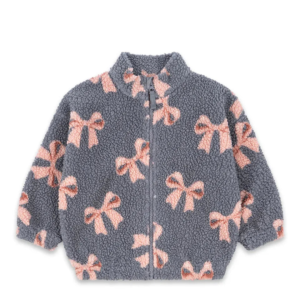 Lambswool Jacket for Baby Girls - Cartoon Outerwear for Kids 1-9Y - ZOOMNSTORE