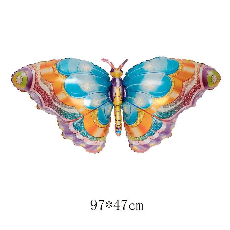 Large Butterfly Foil Balloon - Helium Birthday Party Decoration Baby Shower Photo Prop - ZOOMNSTORE