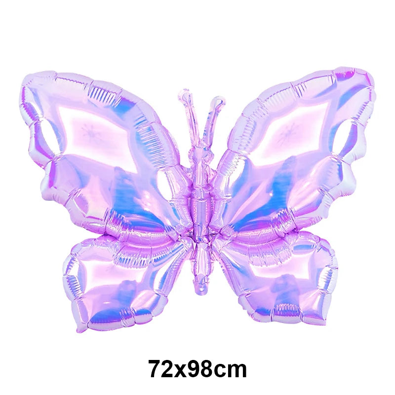 Large Butterfly Foil Balloon - Helium Birthday Party Decoration Baby Shower Photo Prop - ZOOMNSTORE