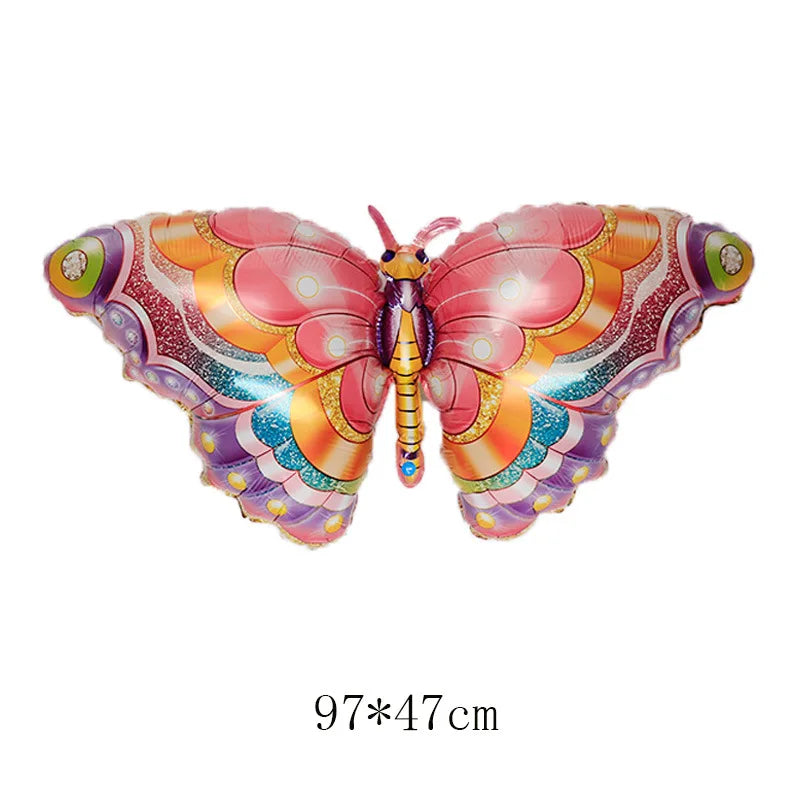 Large Butterfly Foil Balloon - Helium Birthday Party Decoration Baby Shower Photo Prop - ZOOMNSTORE
