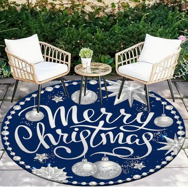 Large Christmas Tree Decoration Mat - Washable Anti-Slip Circular Carpet for New Year Atmosphere - ZOOMNSTORE