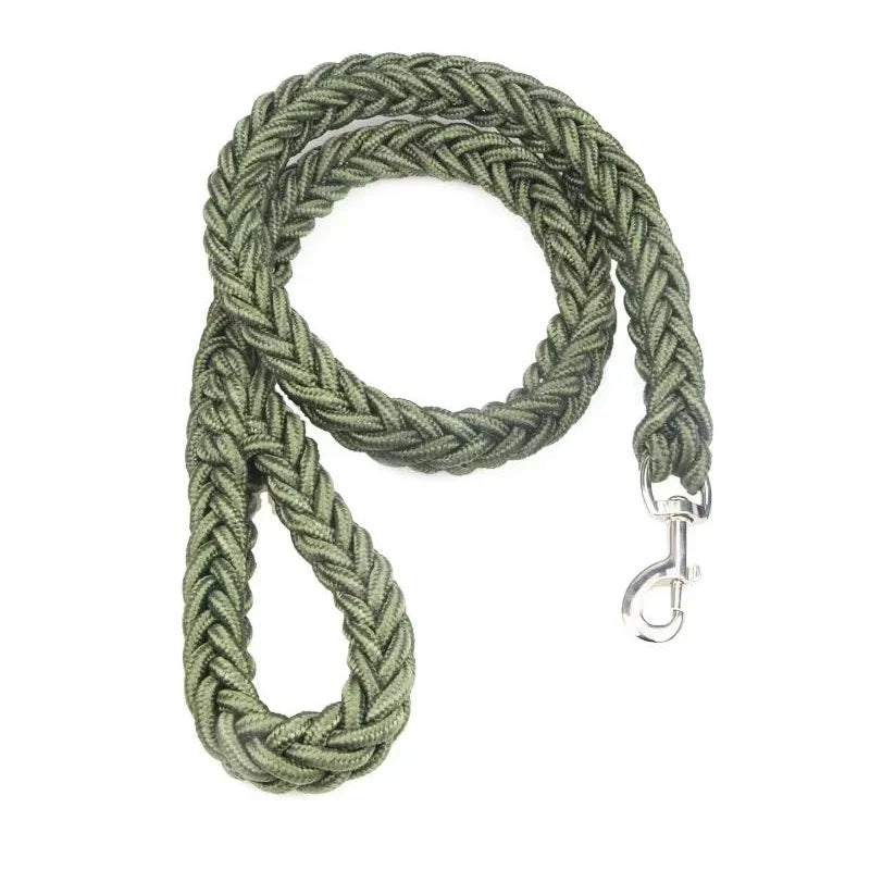 Large Dog Leash - Thick Nylon Braided Traction Rope for Bulldogs Rottweilers and Hounds - ZOOMNSTORE