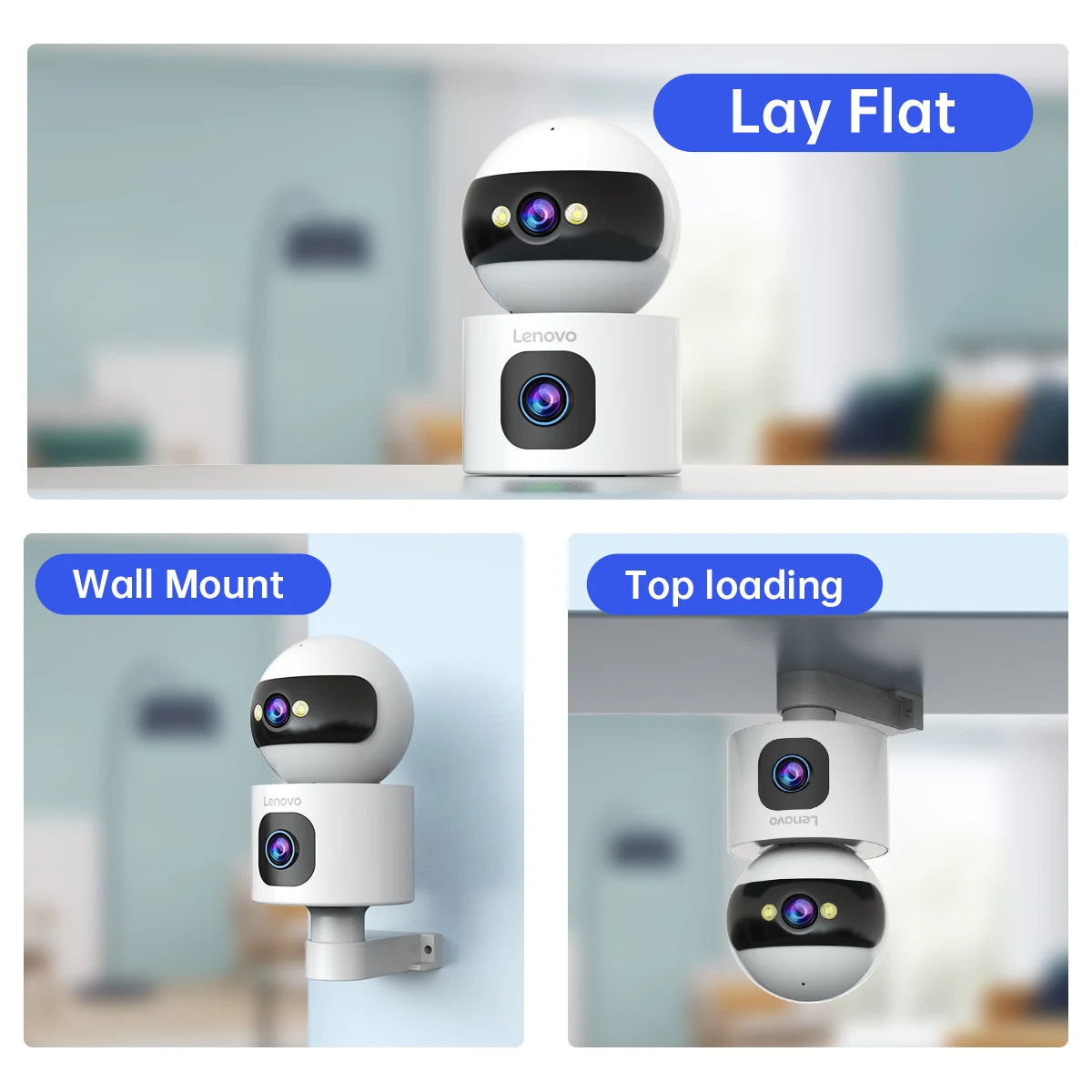 Lenovo 4K Dual Lens IP Camera - 5G WiFi Smart Home Auto Tracking Security Monitor - ZOOMNSTORE