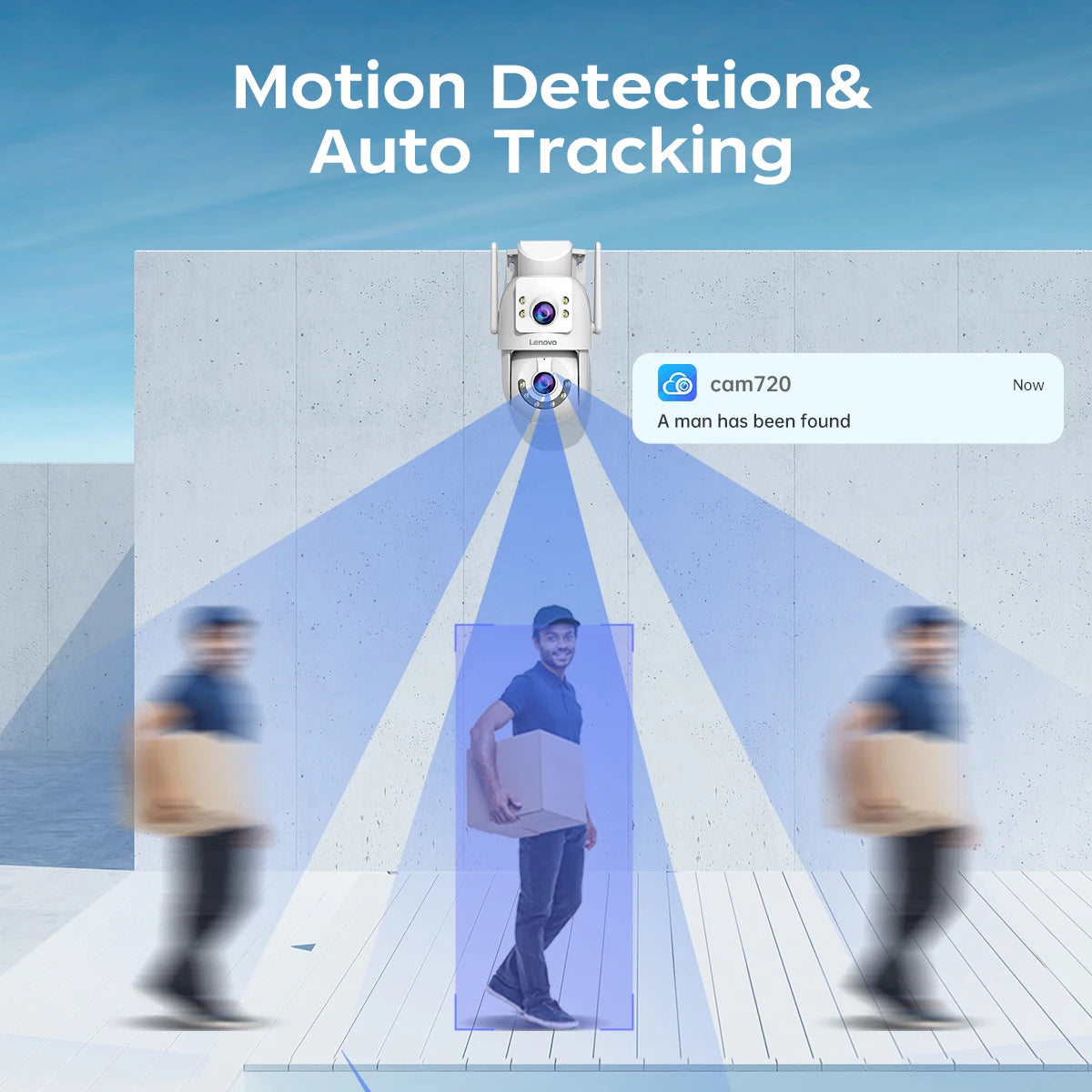 Lenovo 4K Outdoor PTZ Surveillance Camera - 5G WiFi Dual Lens Auto Tracking ONVIF Security - ZOOMNSTORE