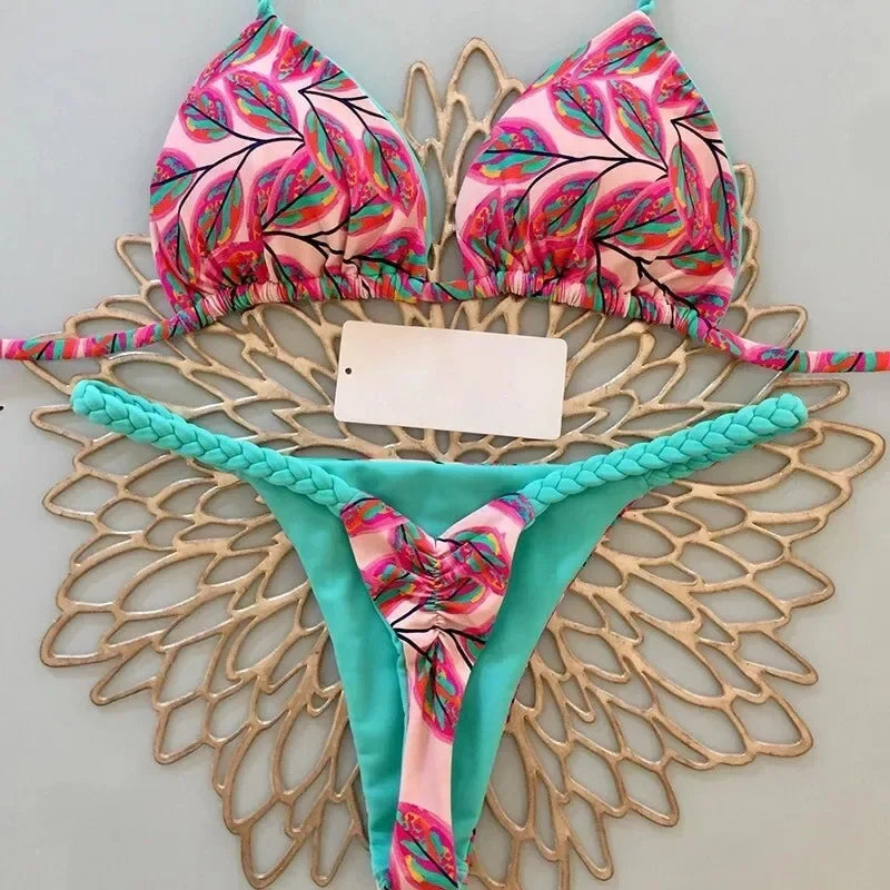 Leopard Print Bikini Set - Sexy Womens Swimsuit Beachwear - ZOOMNSTORE