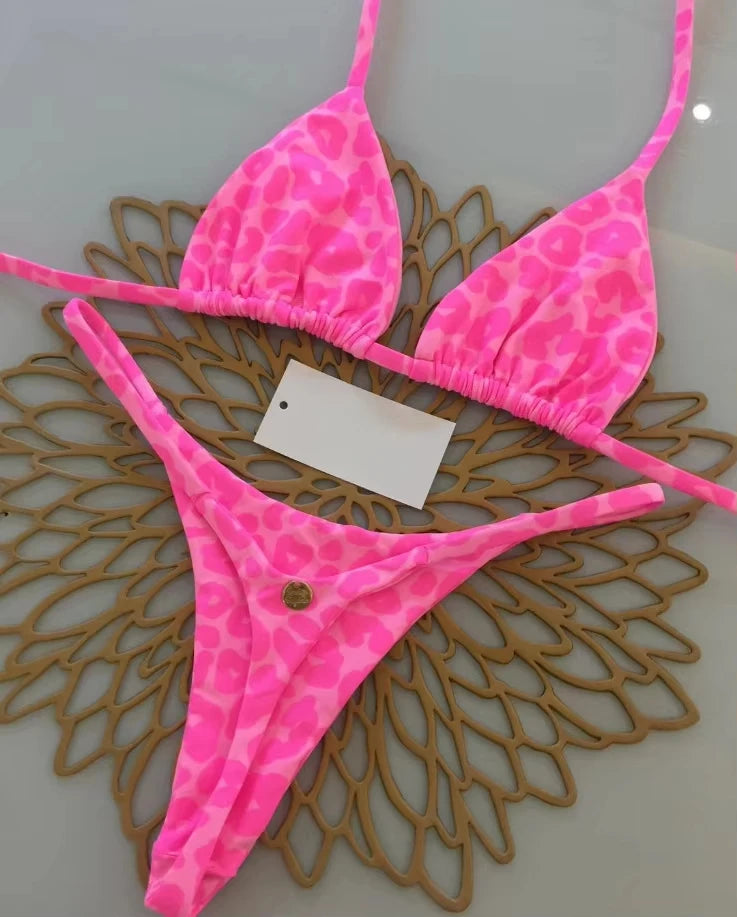 Leopard Print Bikini Set - Sexy Womens Swimsuit Beachwear - ZOOMNSTORE