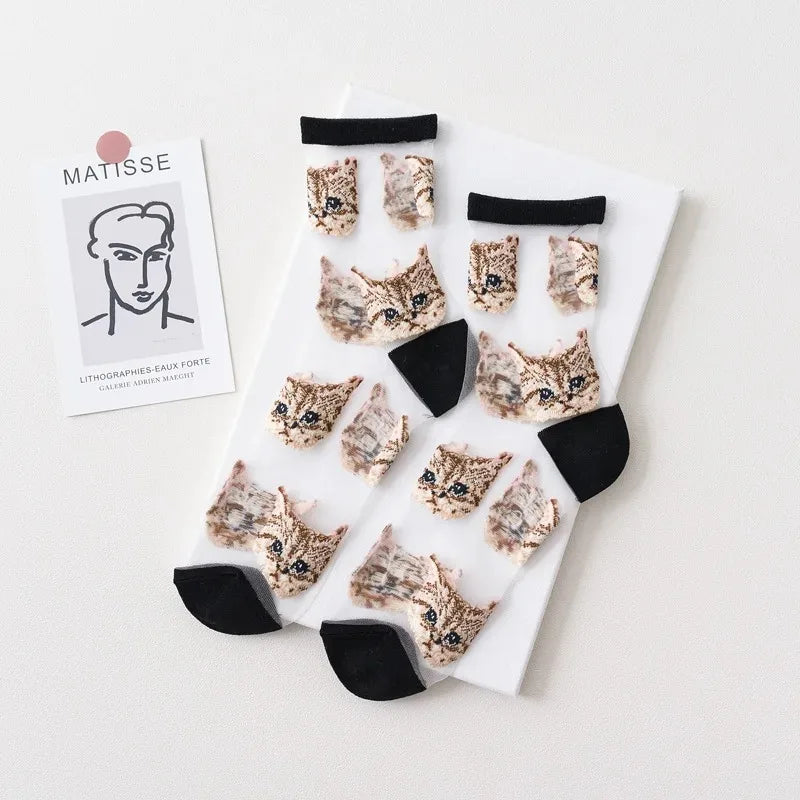 Leopard Print Short Socks - Comfortable Breathable Summer Stockings - ZOOMNSTORE