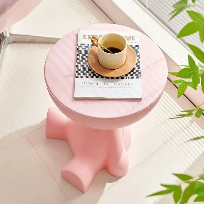 Light Luxury Cartoon Coffee Table - Creative Small Plastic Side Table - ZOOMNSTORE