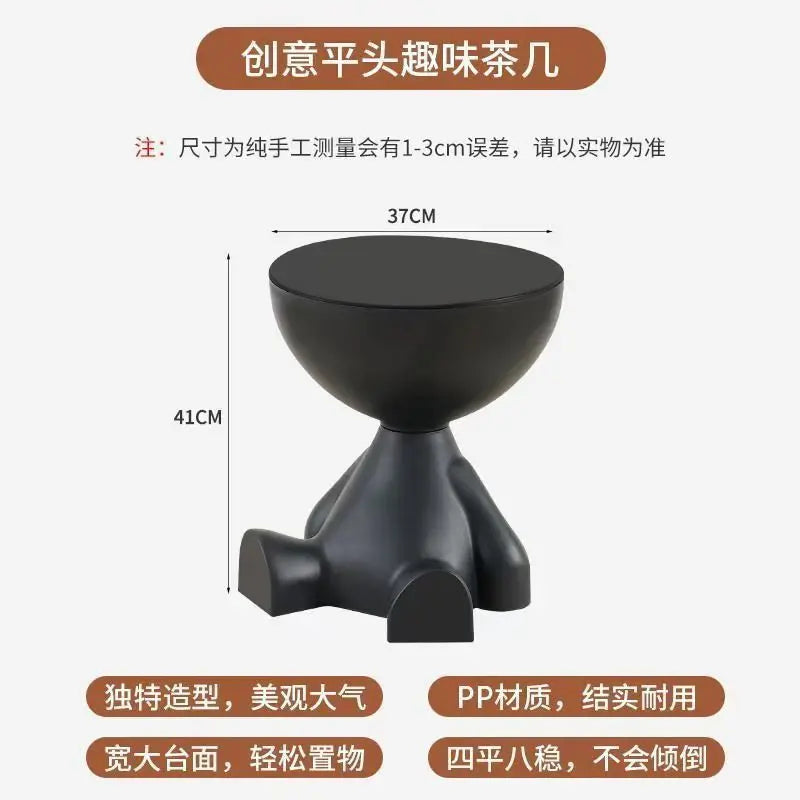 Light Luxury Cartoon Coffee Table - Creative Small Plastic Side Table - ZOOMNSTORE