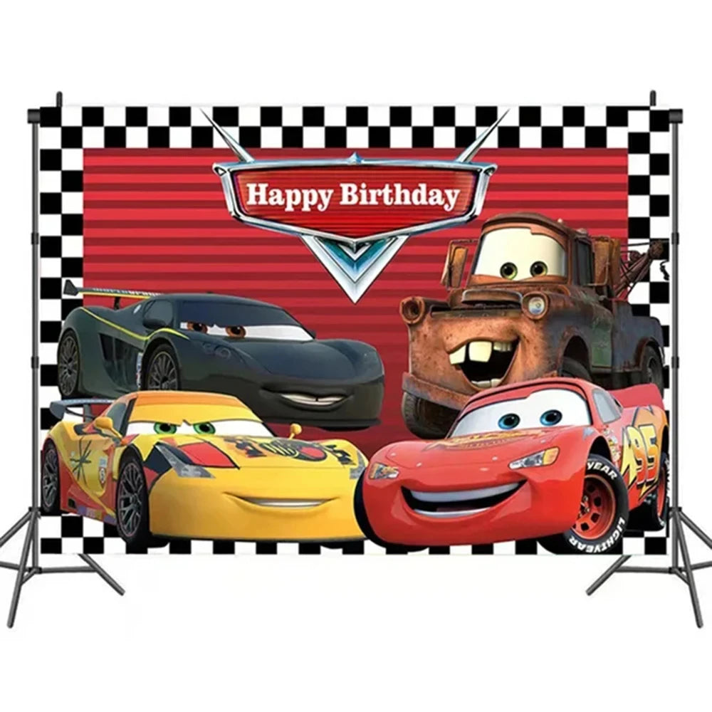 Lightning McQueen Party Supplies - Disposable Tableware Paper Plates for Kids Birthday Baby Shower - ZOOMNSTORE
