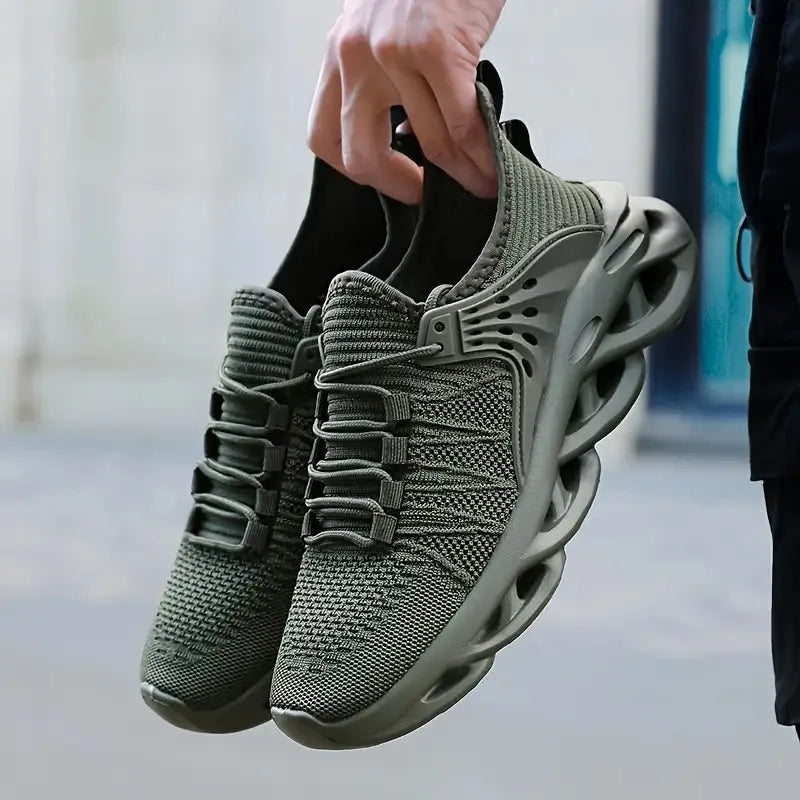 Lightweight Green Running Shoes - Breathable Size 48 Sports Trainers - ZOOMNSTORE